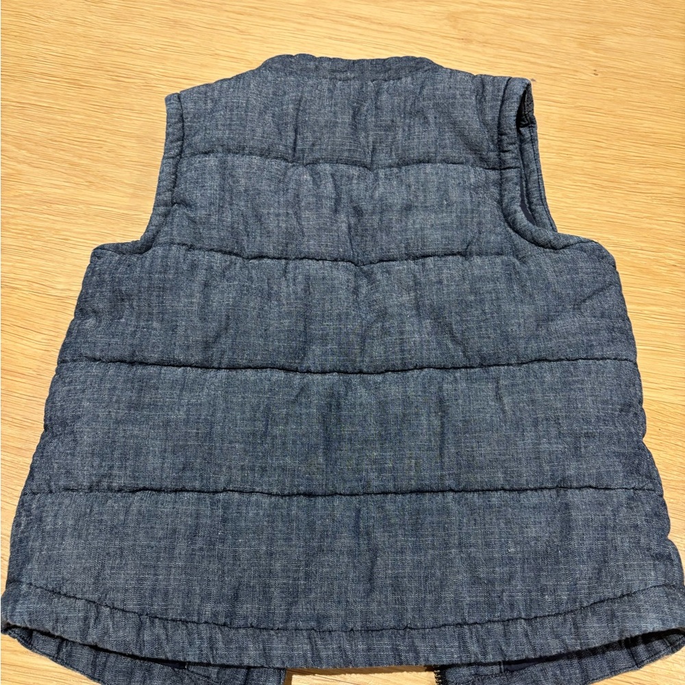 Denim Blue Boys Quilted Vest